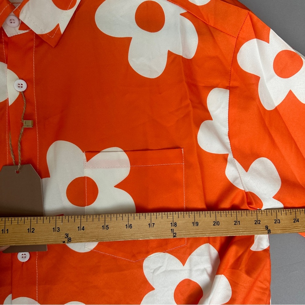 Hardaddy Hawaiian‎ Bowling Shirt Button Up  L Flower Colorful Travel  Beach NWT - Picture 8 of 12